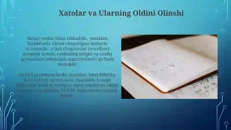 Kompyuterning arifmetik asoslari 3