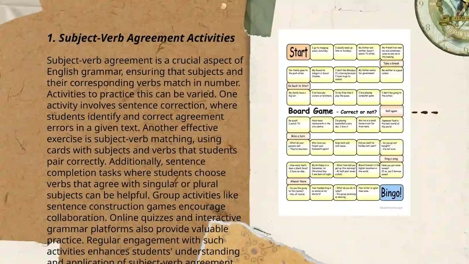 Subject-Verb Agreement Activities 3