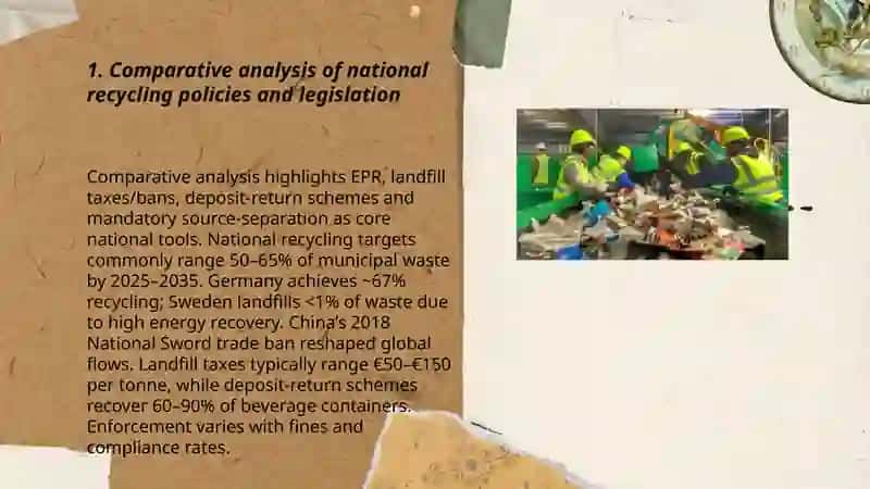 Comparative analysis of national recycling policies and legislation 3