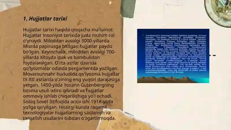 Hujjatchilik tarixi. Hujjat turlari 3