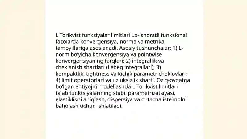 L Torikvist funksiyalar limitlari 3