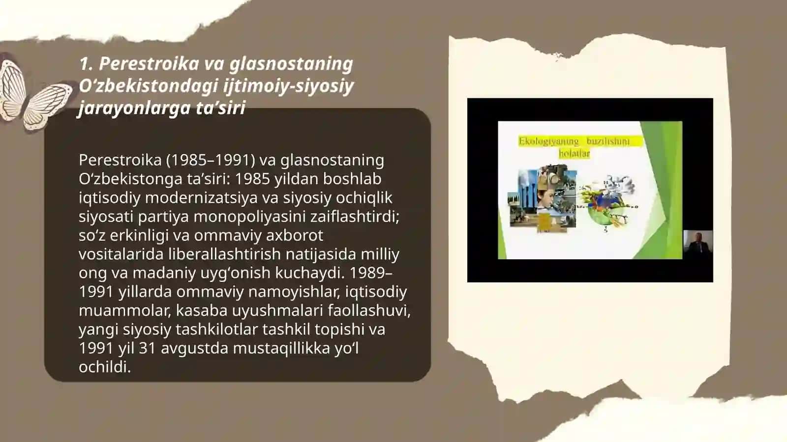 Mustaqillikka erishish arafasida Oʻzbekistondagi ijtimoiy siyosiy jarayonlar 3
