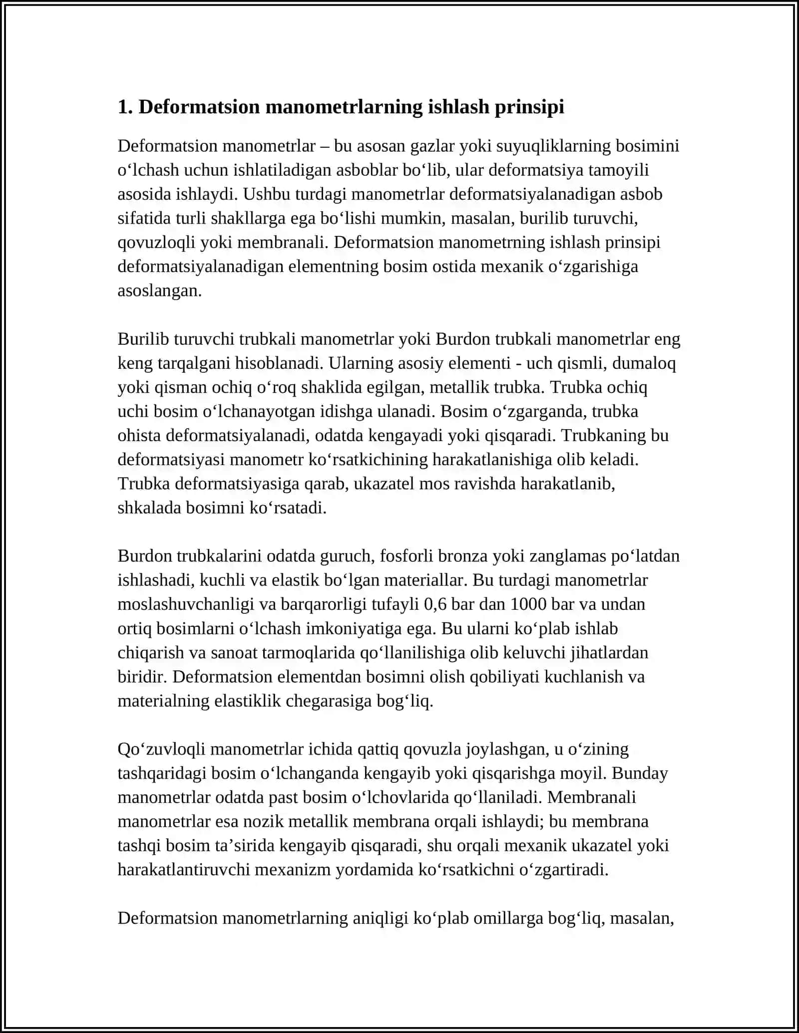 DEFORMATSION MANOMETRLAR VA DIFMANOMETRLAR 3