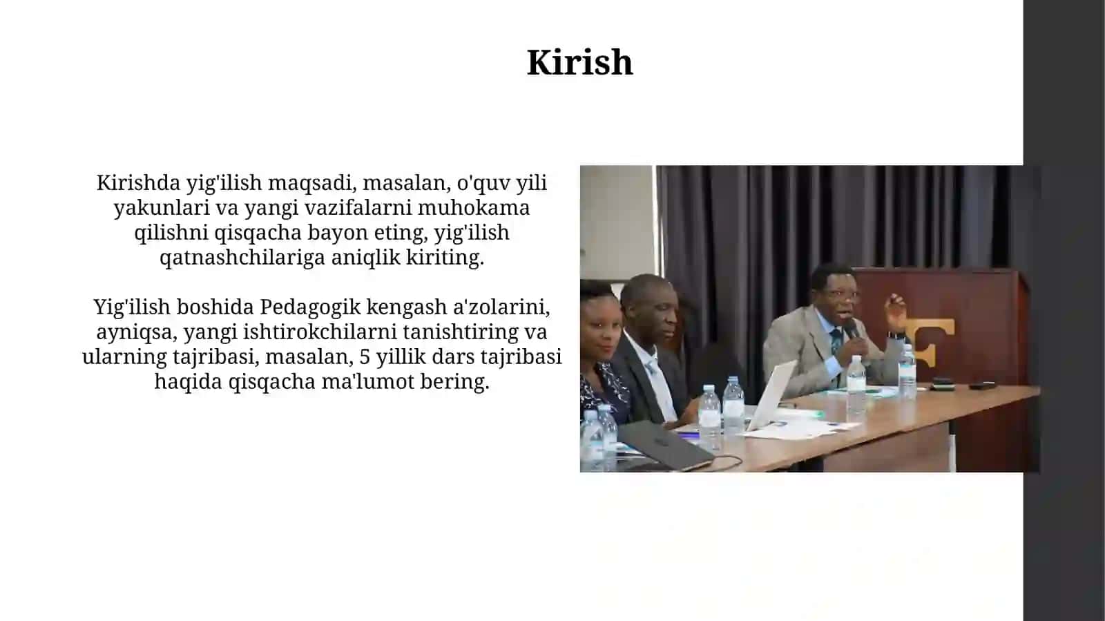 Pedagogik kengashni o'tkazishgarahbarlik qilish 3
