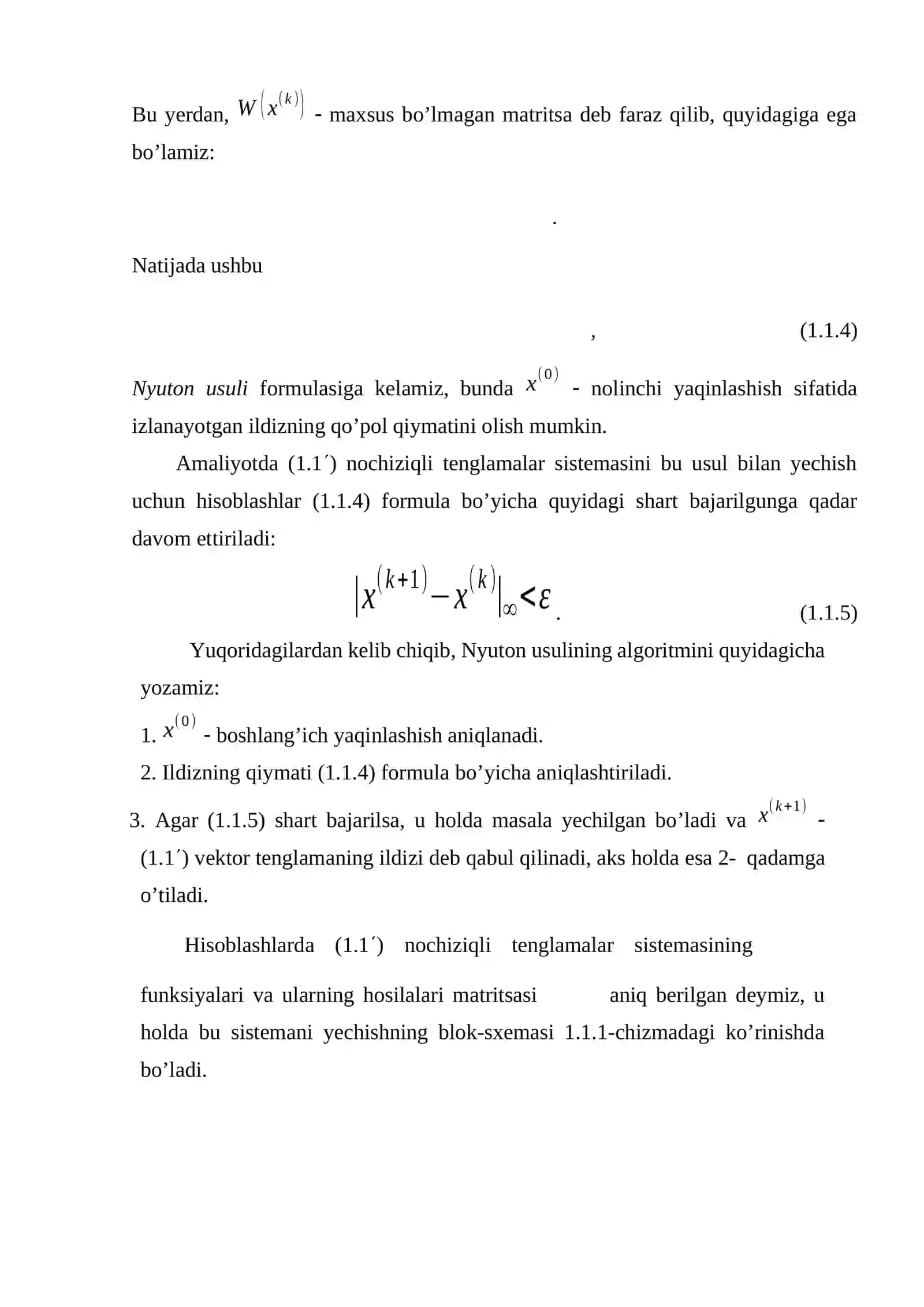 Nochiziqli tenglamalar sistemasi yechimi 3