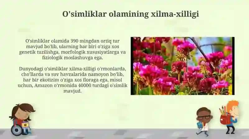 O’simliklar dunyosi va ularning hayot tarzi 3