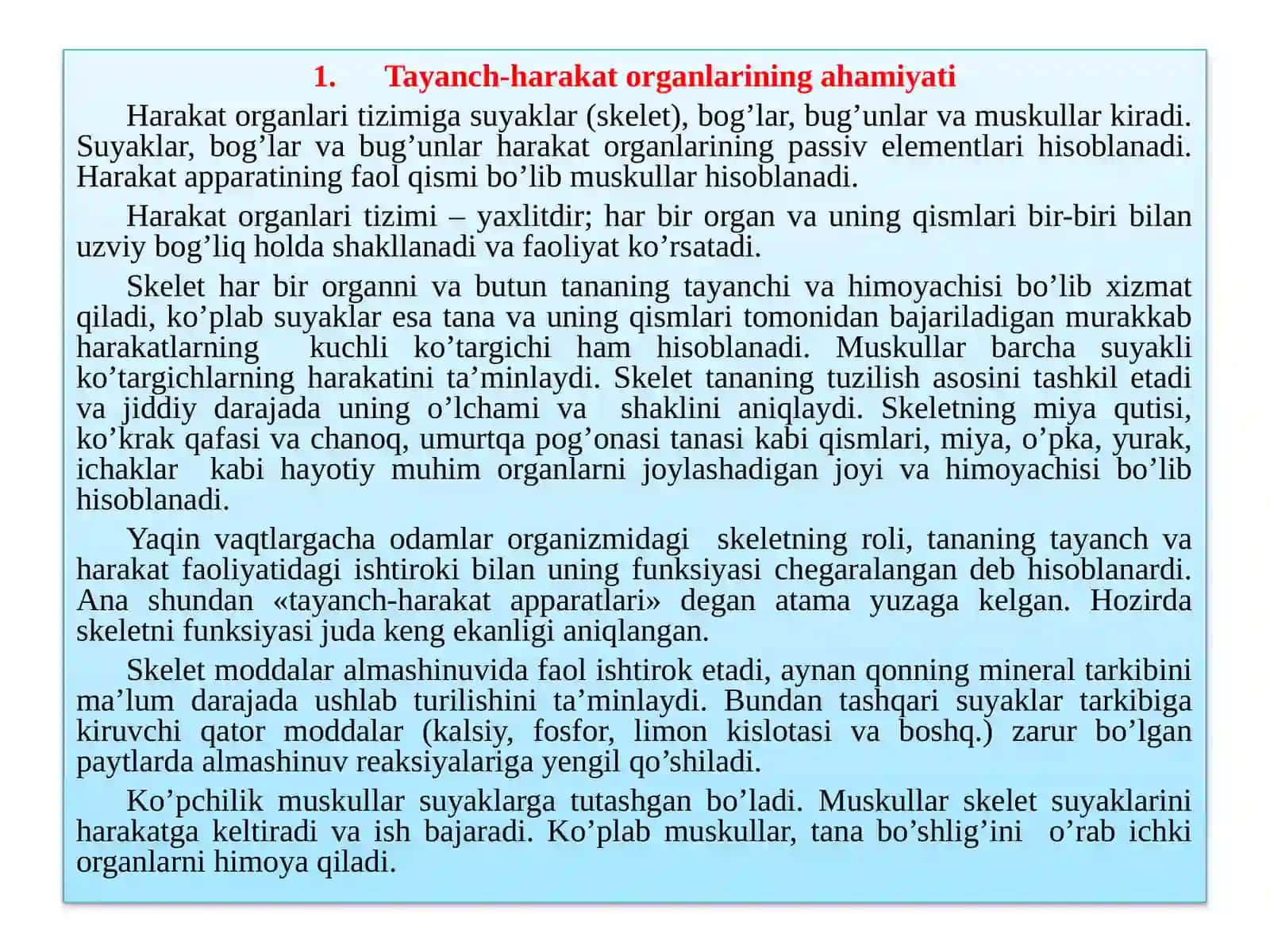 TAYANCH – HARAKAT SISTEMASI 3