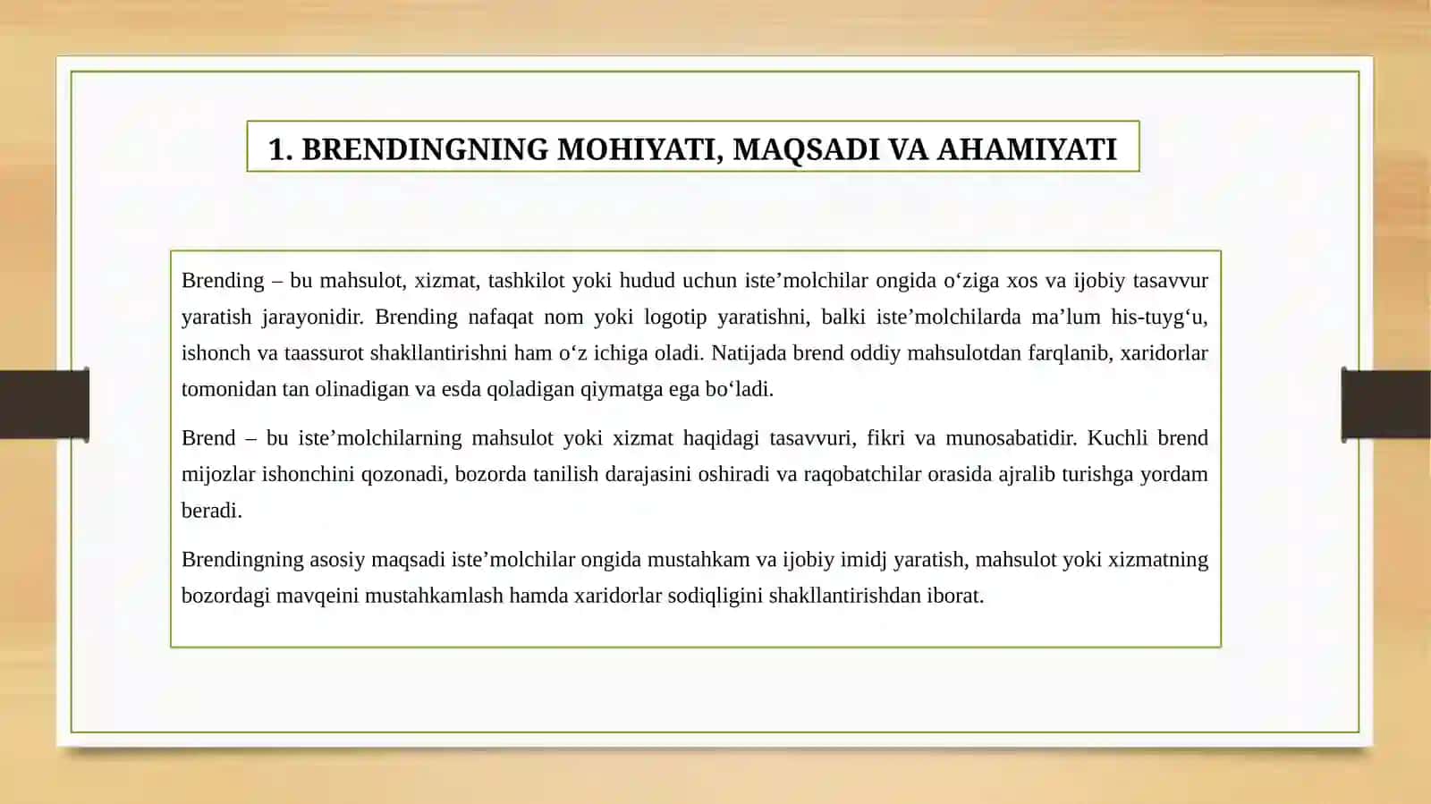 BRENDING mavzusi boyicha slayt 12 list 3