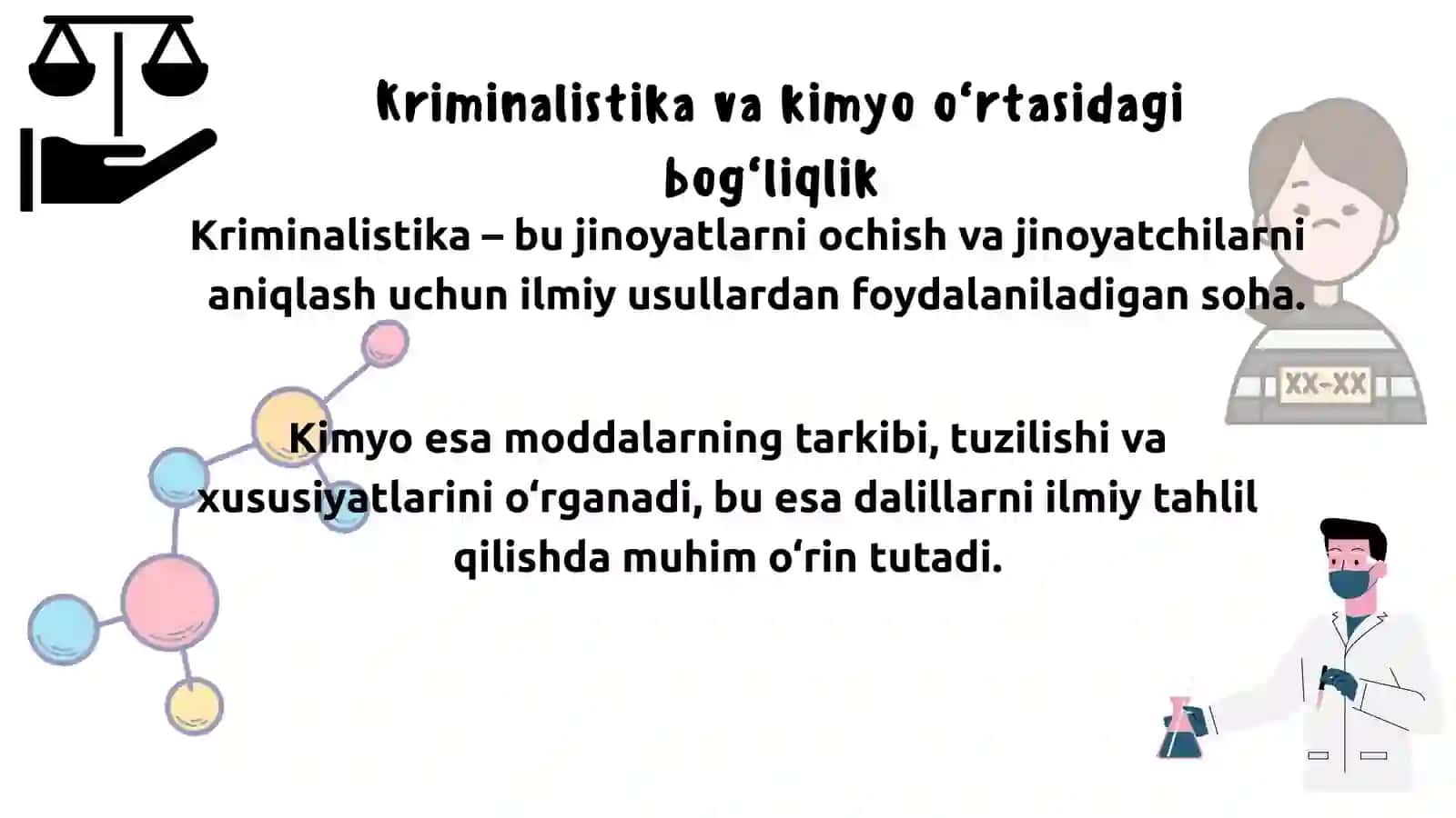 Kriminalistikada kimyoning o‘rni 3