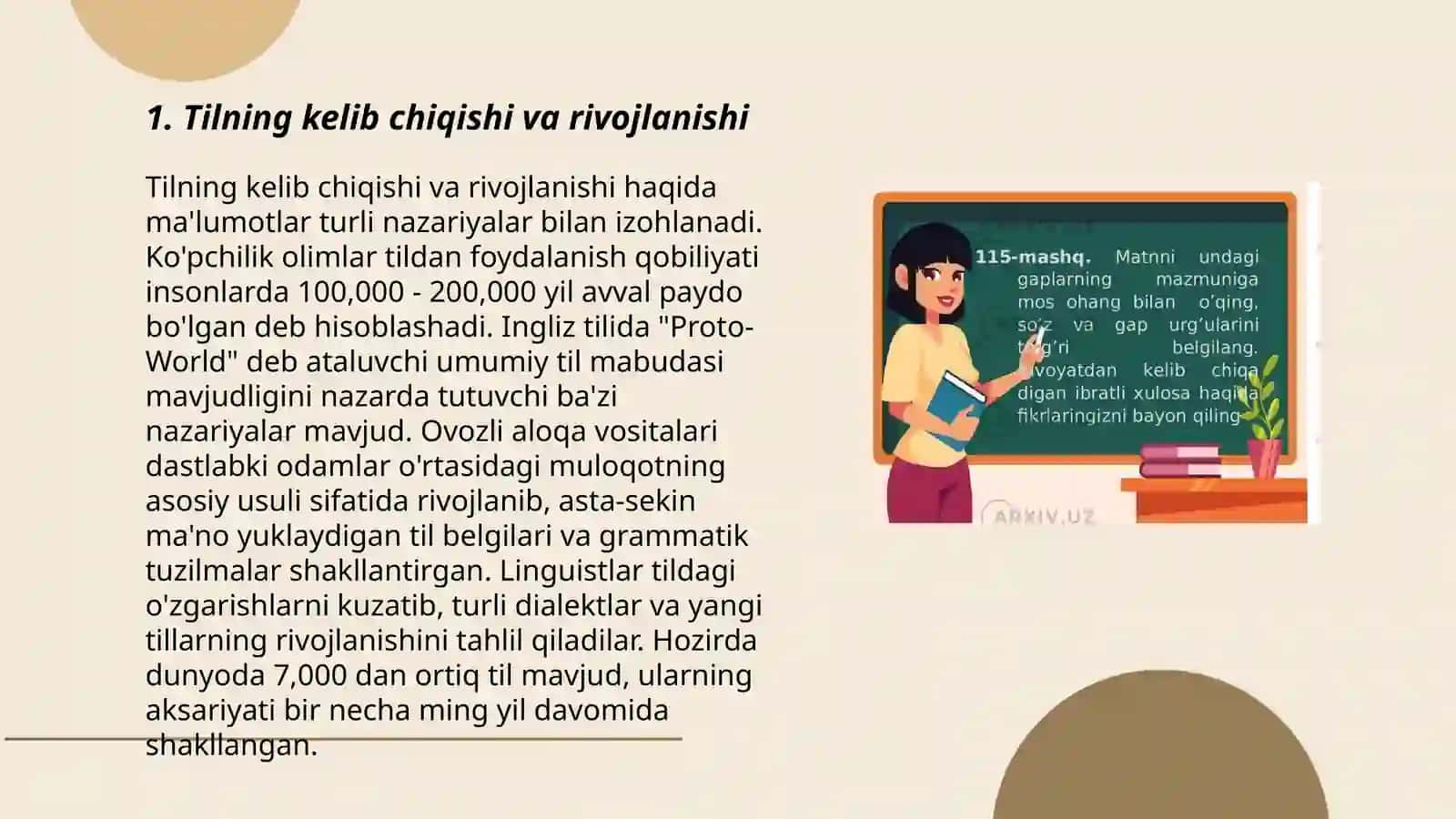 Til qurilishi va tizimi 3
