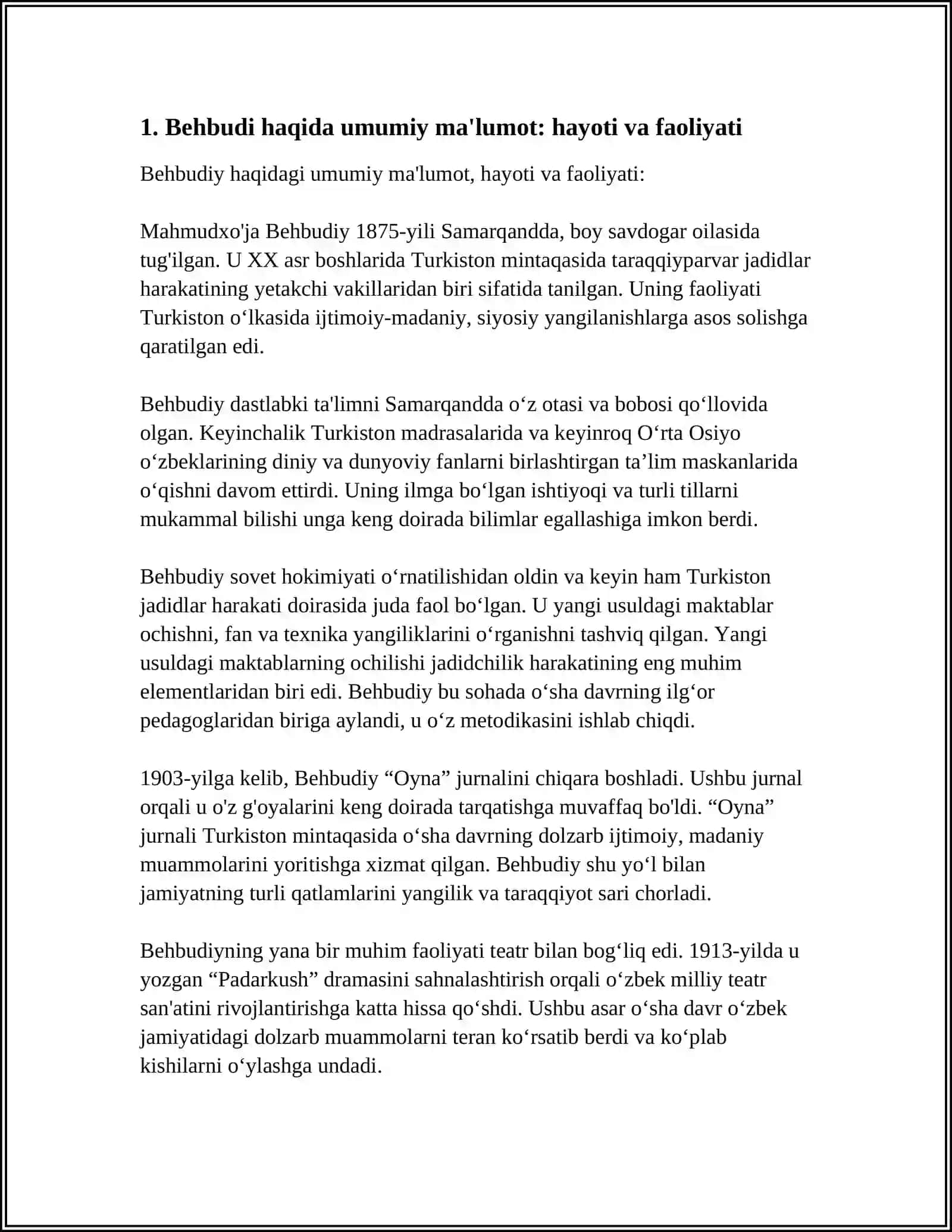 BEHBUDIY HAQIDA REFERAT 3