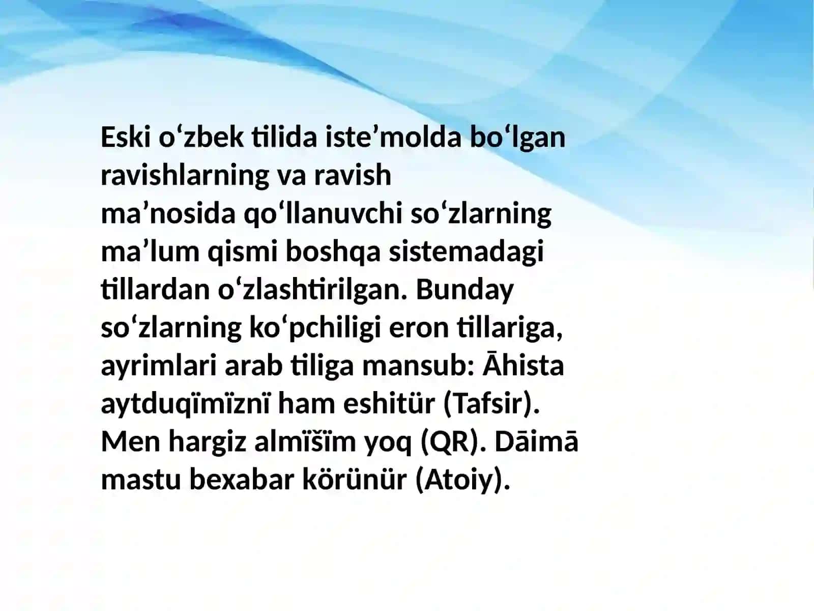 Ravish so'z turkumi 3