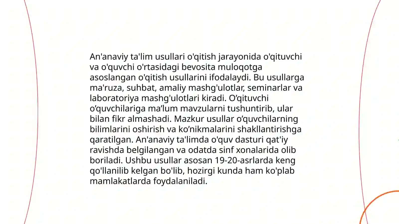 An'anaviy ta'lim usullari 3