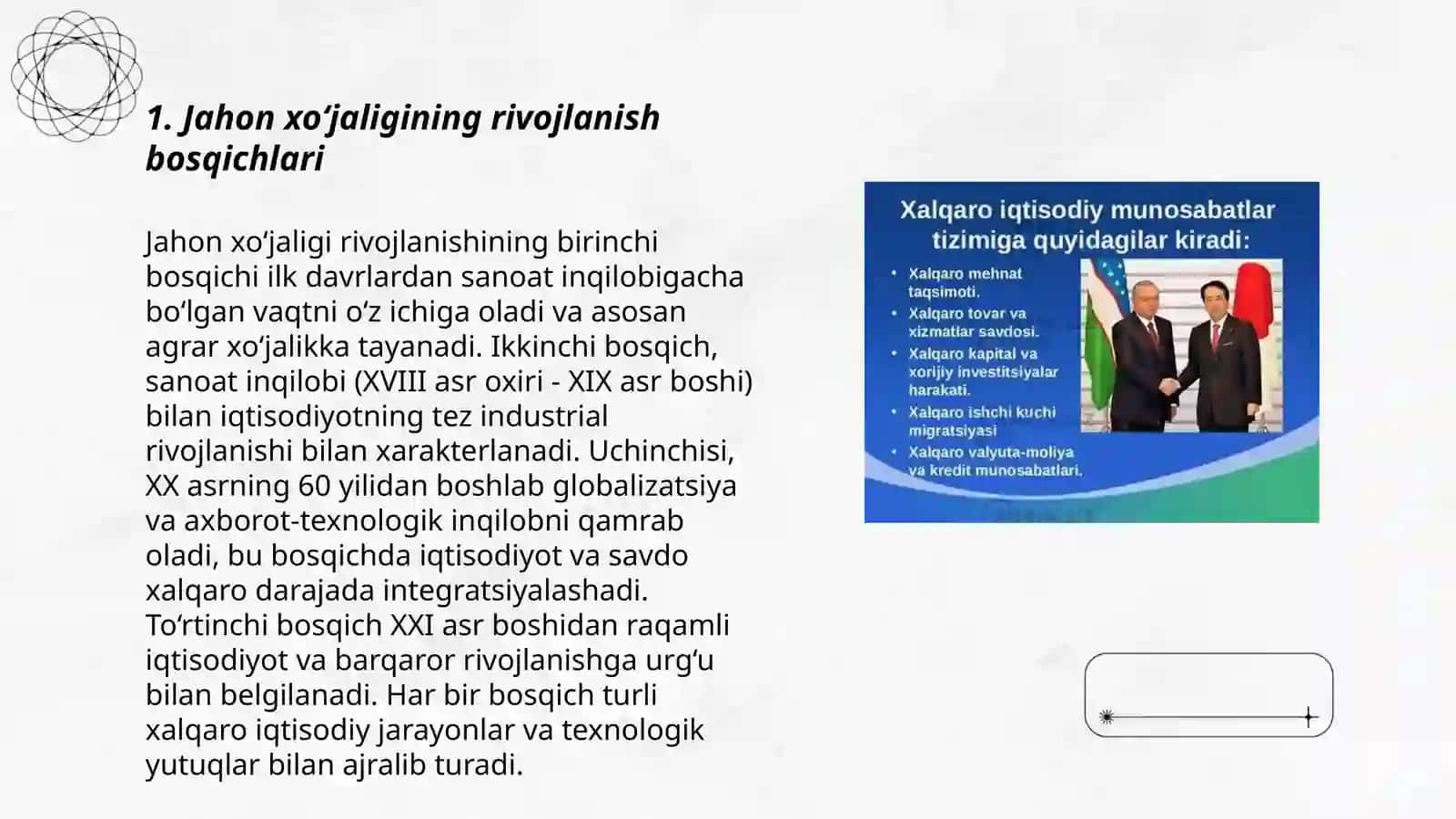 Jahon xo‘jaligi to‘g‘risidagi iqtisodiy g‘oyalar 3