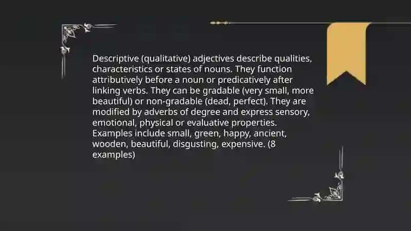 Adjective types 3