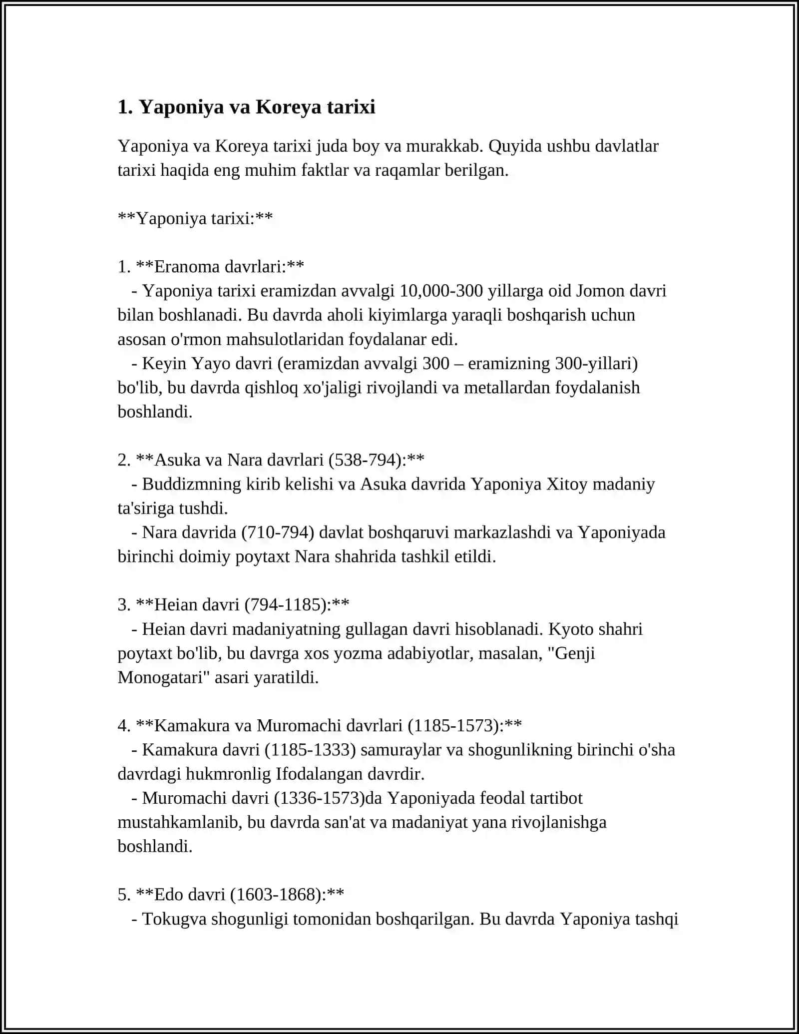 YAPONIYA VA KOREYA MAVZUSIDA SLAYD TAYYORLASH 3
