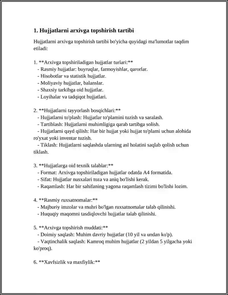 Hujjatlarni Arxivga Topshirish 3