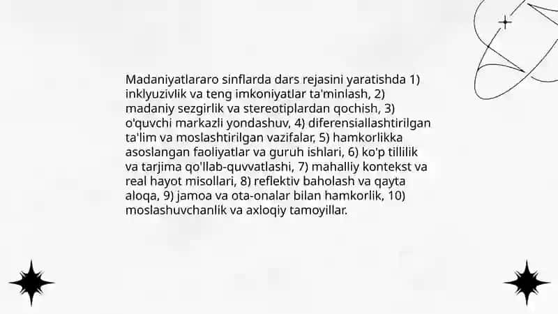 Madaniyatlararo sinflarda mashg‘ulotlar tashkil etish 3