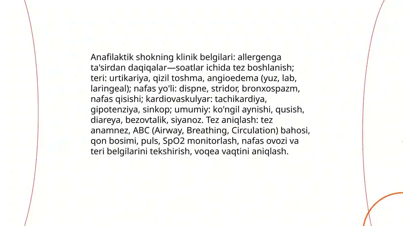 Anafilaktik shok klinik belgilari 3