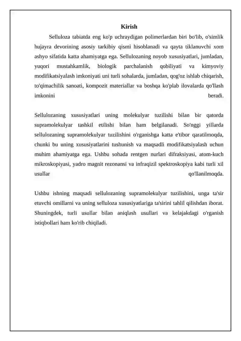 Sellyulozaning ustmolekulyar tuzilishi 3