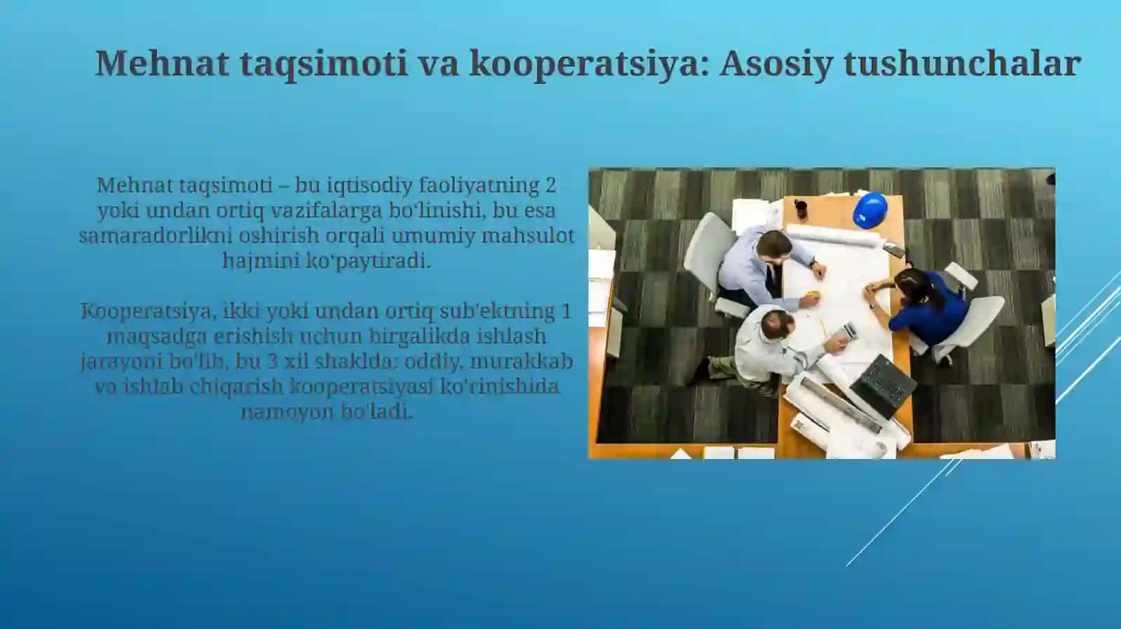 Mehnat taqsimoti va kooperatsiyasi 3