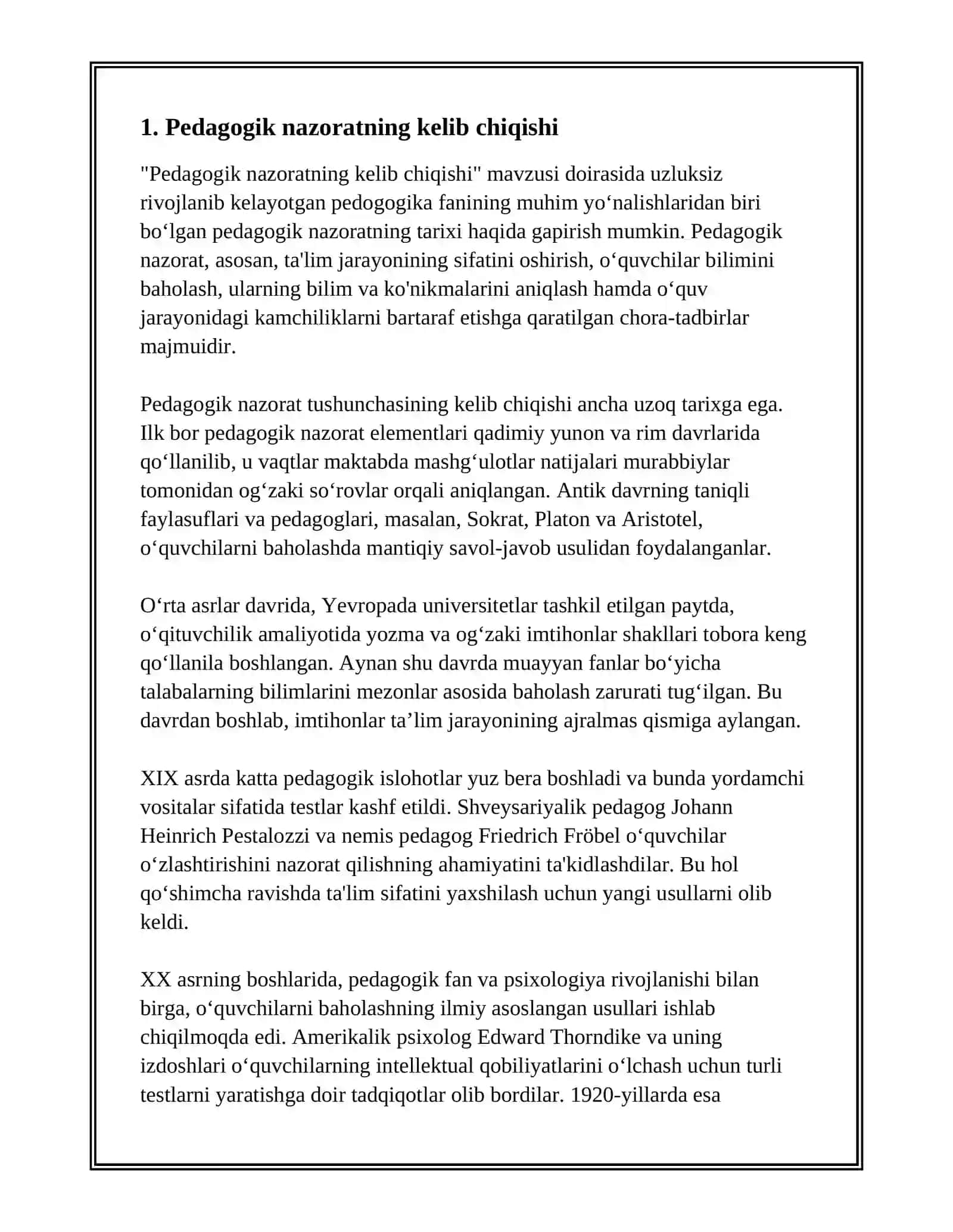 PEDAGOGIK NAZORAT MASALALARINING TARIXIY TARAQQIYOTI 3
