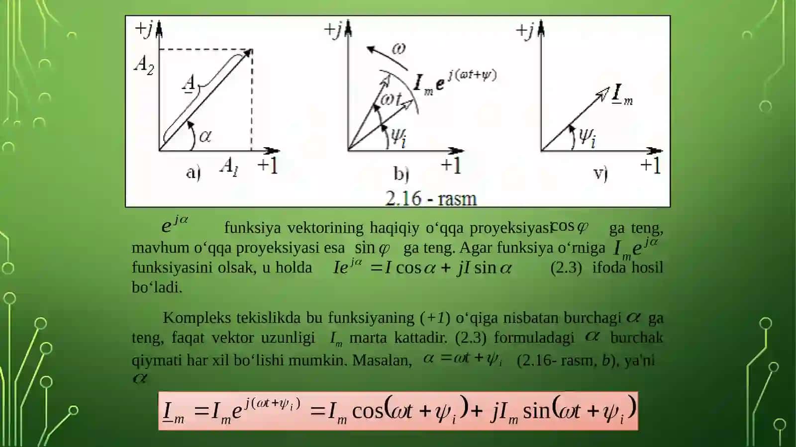 Sinusoidal kattaliklarni kompleks tekislikda tasvirlash 3