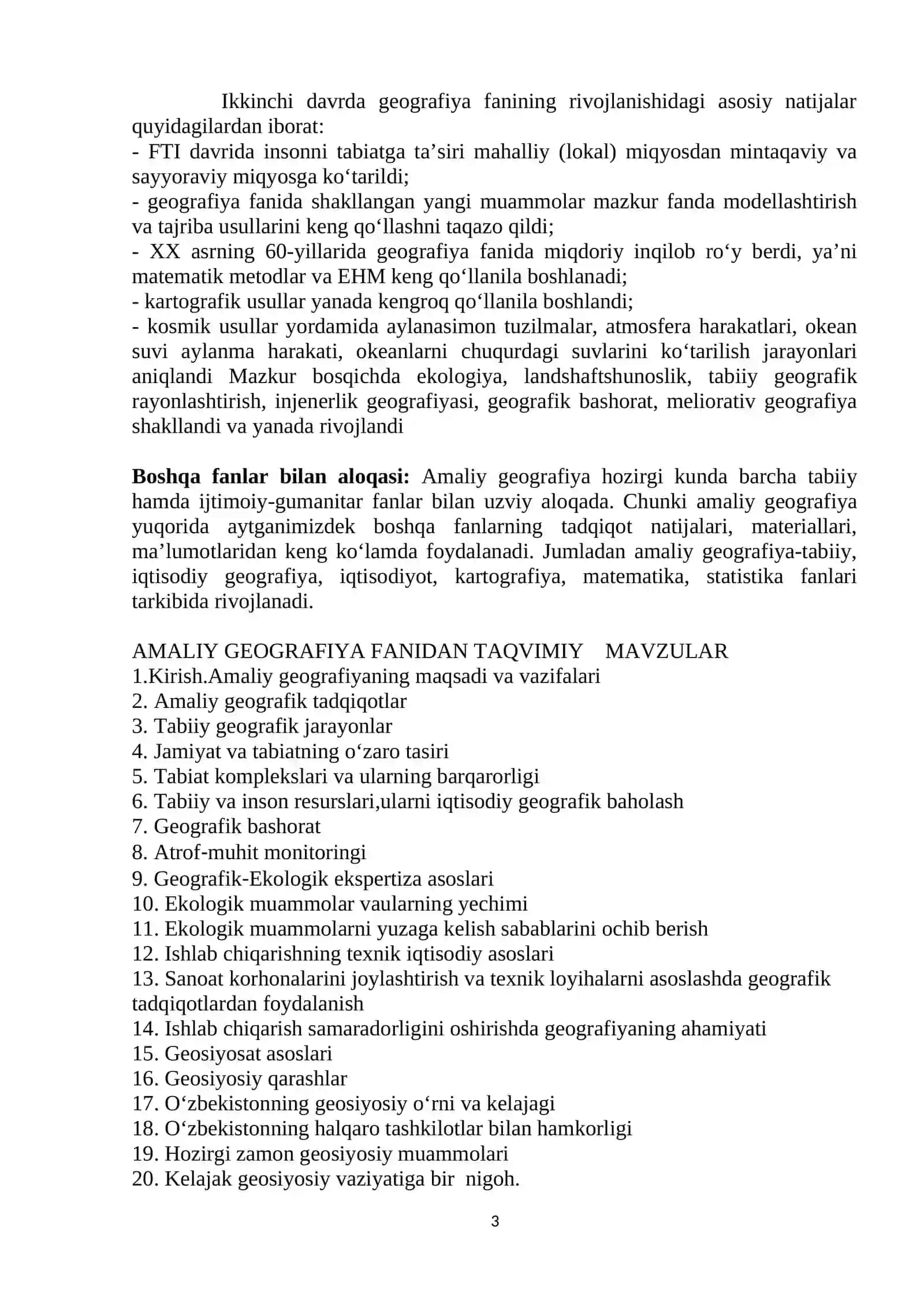 AMALIY GEOGRAFIK TADQIQOTLAR 3