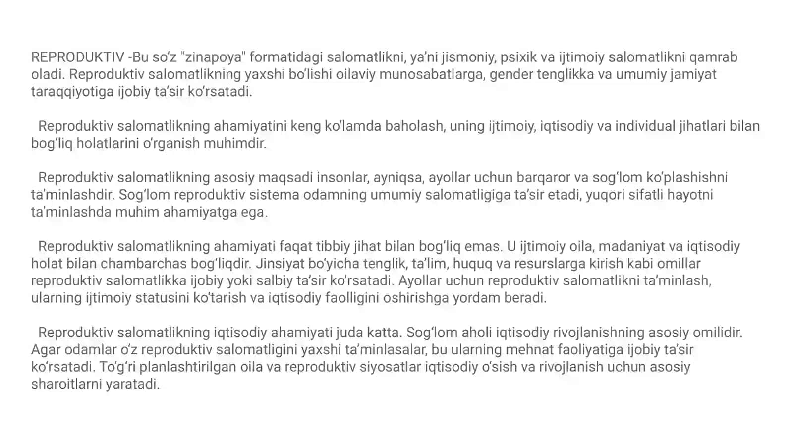 Reproduksiyoning ahamiyati 3