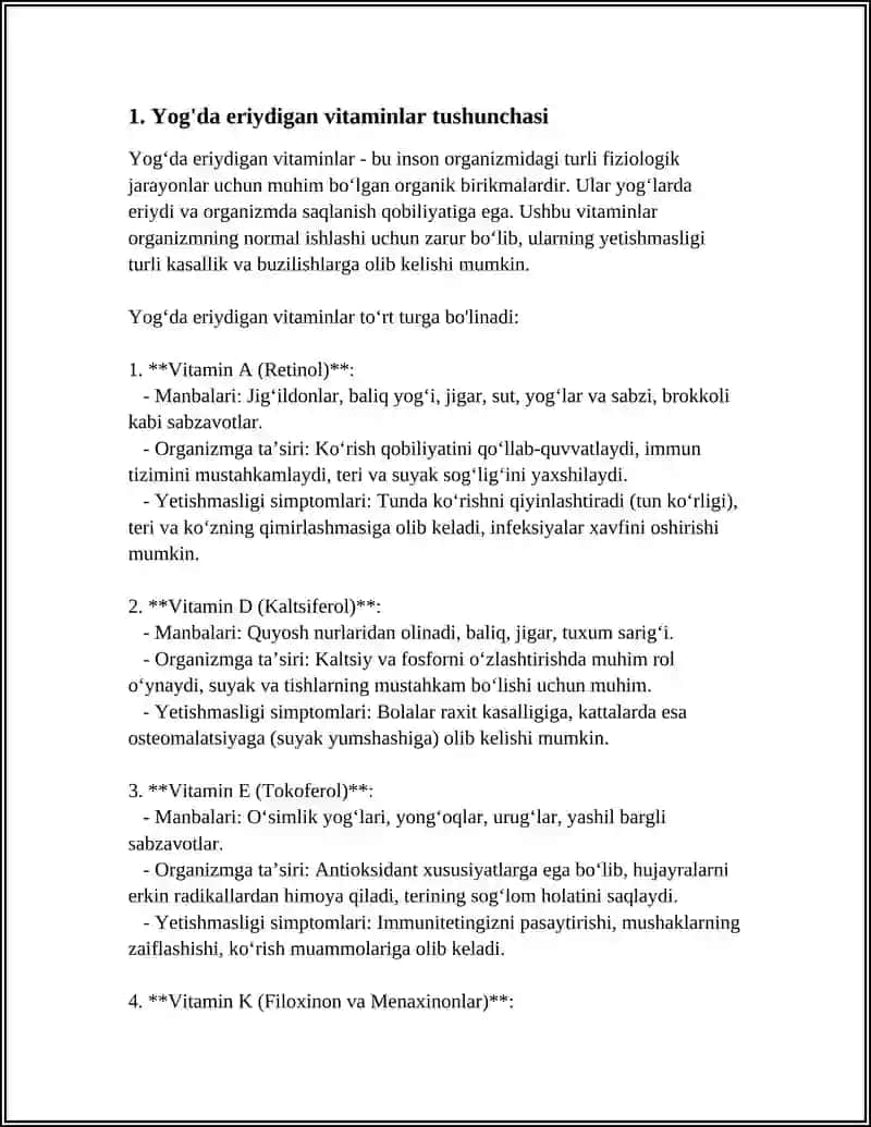 Yog'da eriydigan vitaminlar 3