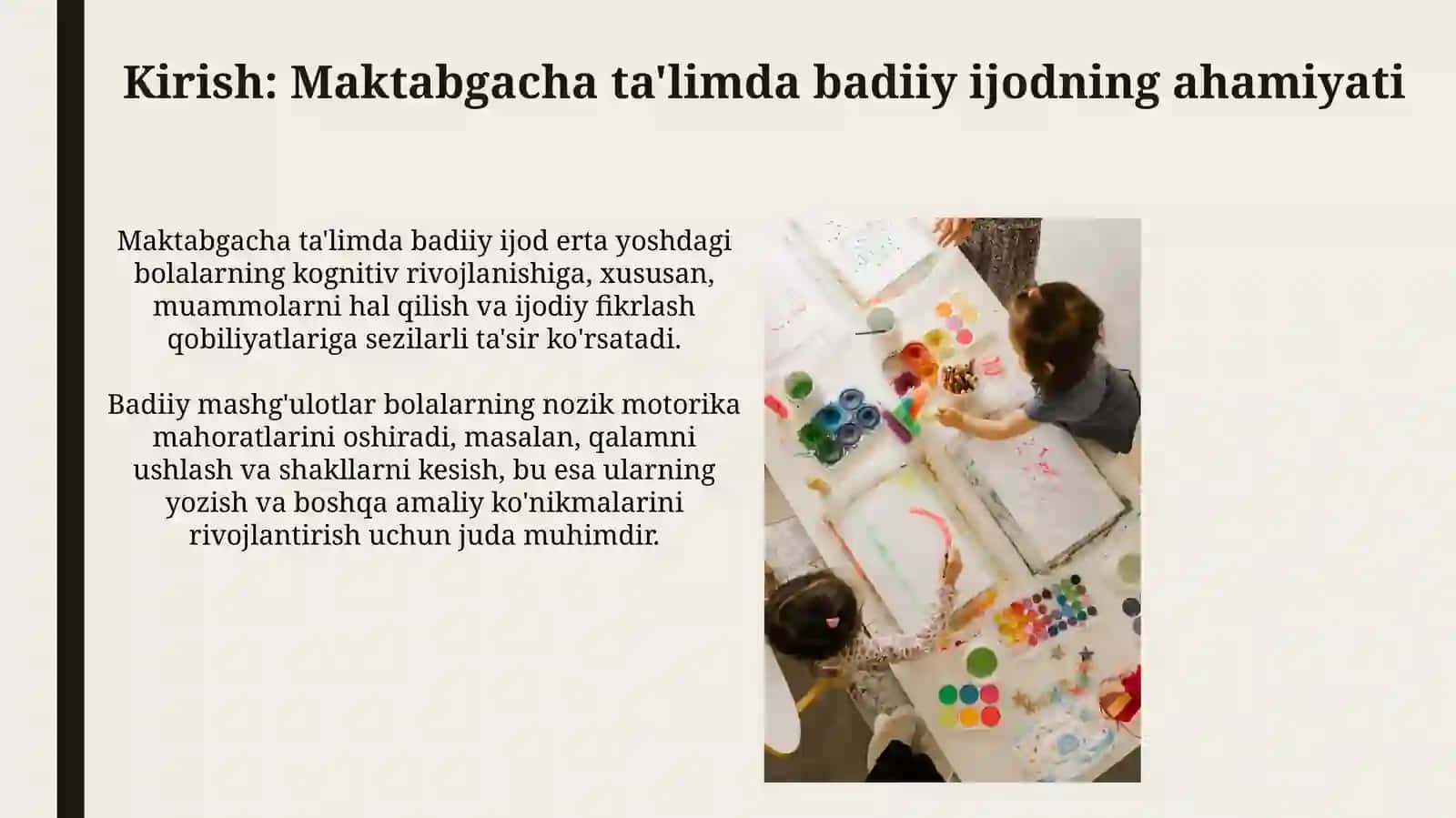 Maktabgacha taʼlimda badiiy-ijodiy faoliyatini rivojlantirish 3