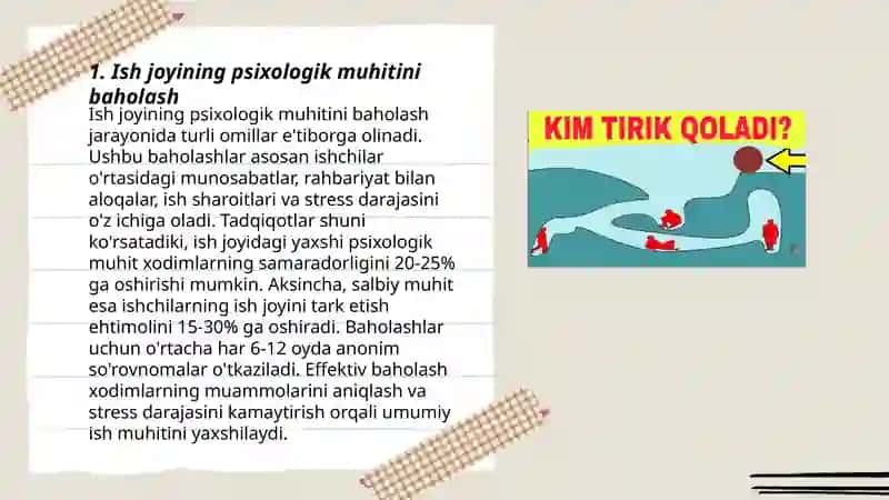 Ish joyi va unga quyiladigan psixologik talablar 3