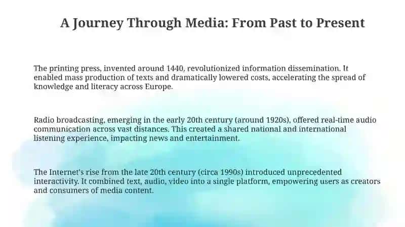Understanding Media: From Past to Present 3