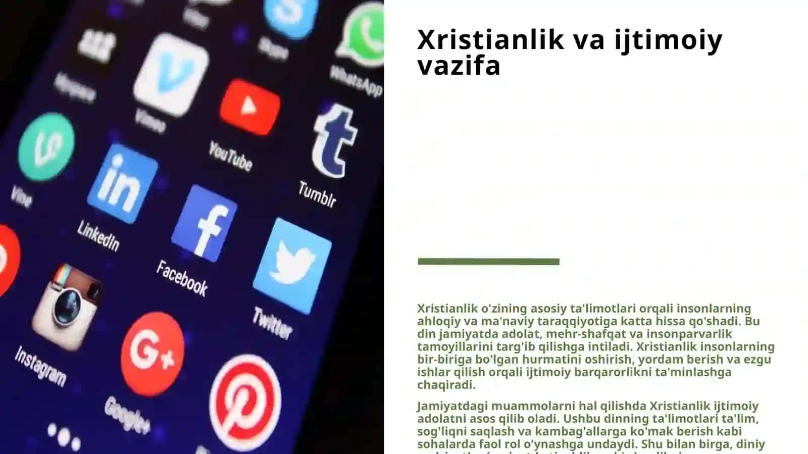 XRISTIANLIK VA HOZIRGI ZAMON 3