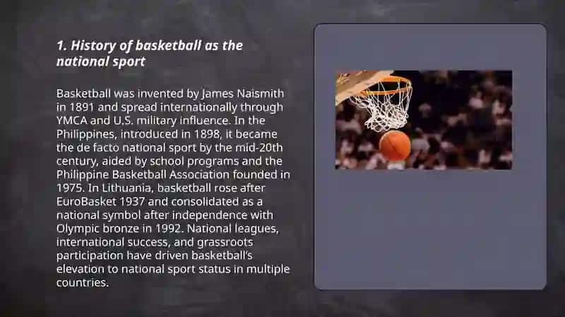 National Sport - Basketball History 3