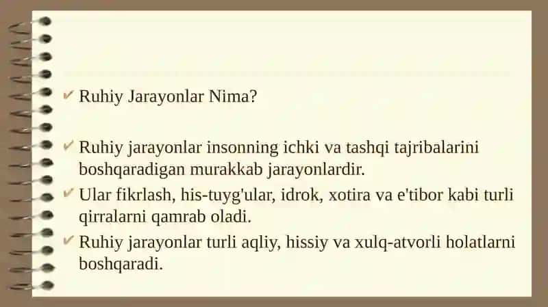 Ruhiy jarayonlar 3