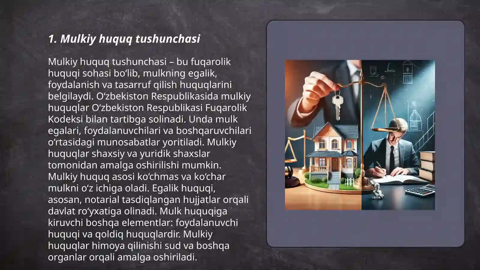 Mulkiy va nomulkiy munosabatlar 3