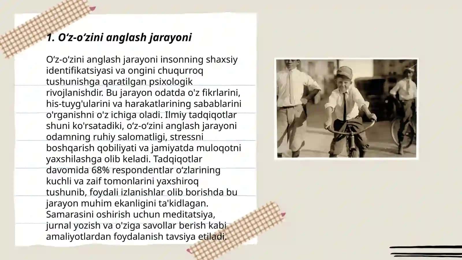 Oʻz-oʻzini anglash va 3 yoshlilar inqirozi 3