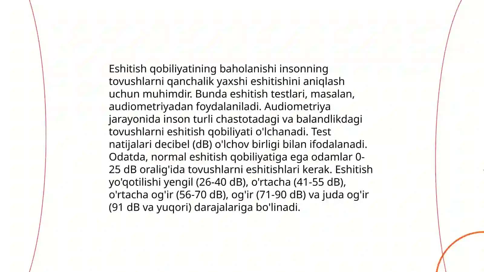 Eshitish qobiliyatining baholanishi 3