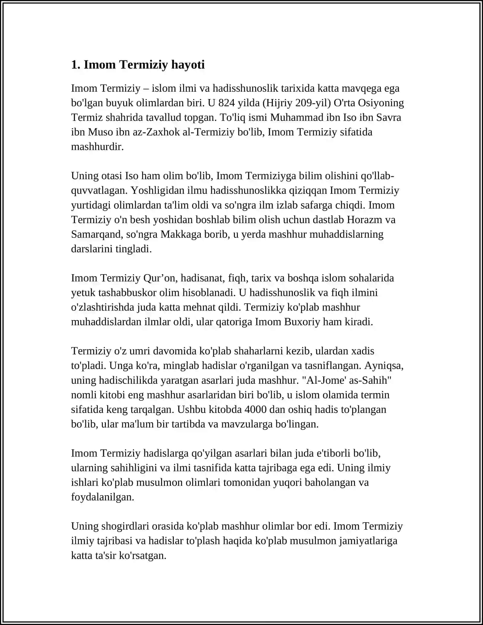 IMOM AT-TERMIZIY HAQIDA TUSHUNCHA 3