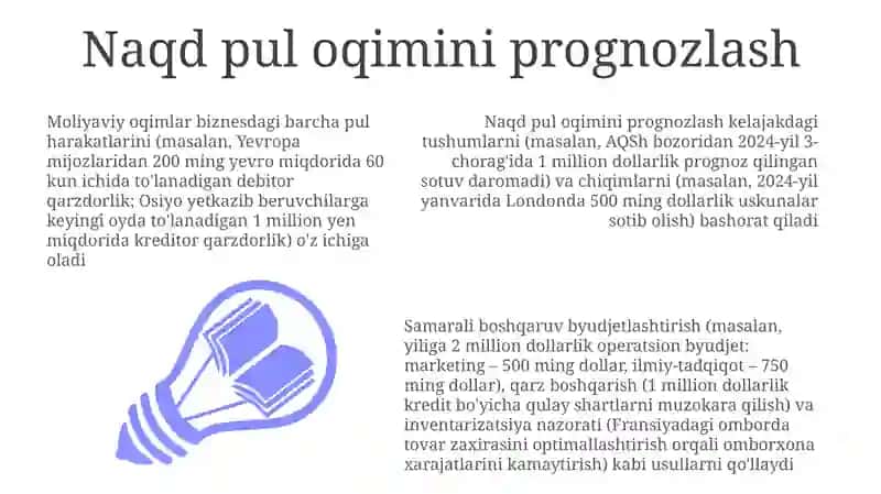 Naqd pul oqimini prognozlash 3
