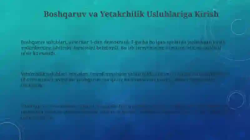 Boshqaruv va rahbarlik uslublari 3