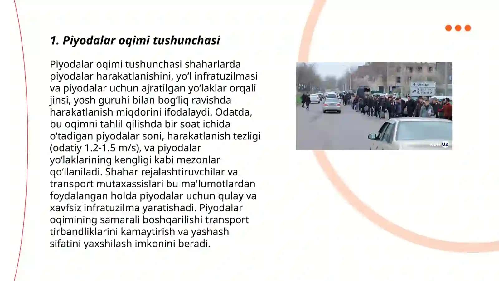Piyodalar oqimi tushunchasi 3