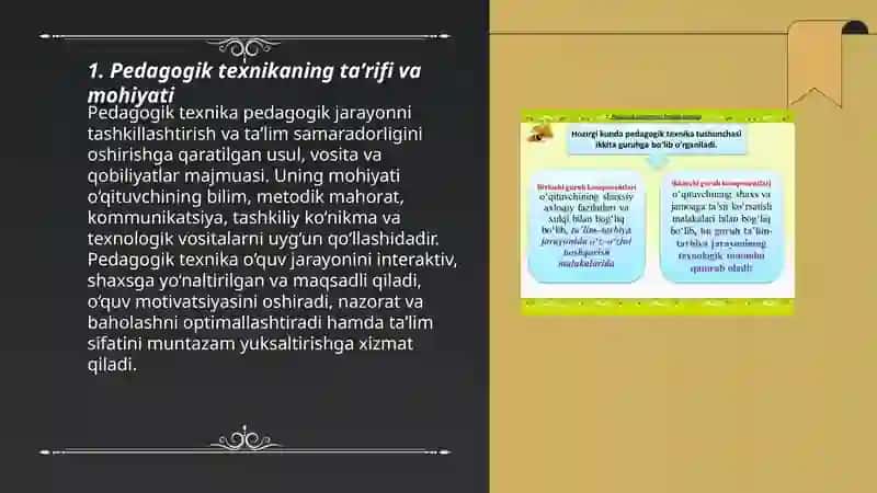 Pedagogik texnikaning xususiyatlari 3