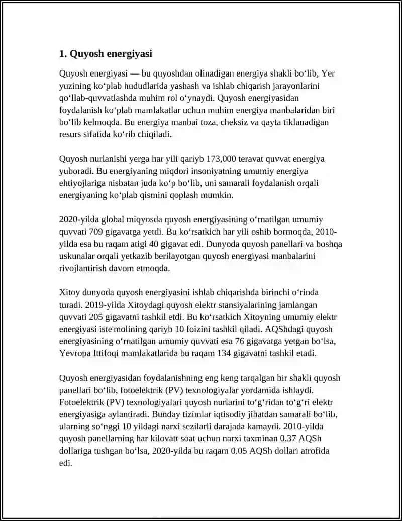 NOANʼANAVIY TIKLANUVCHAN ENERGIYA MANBALARI 3