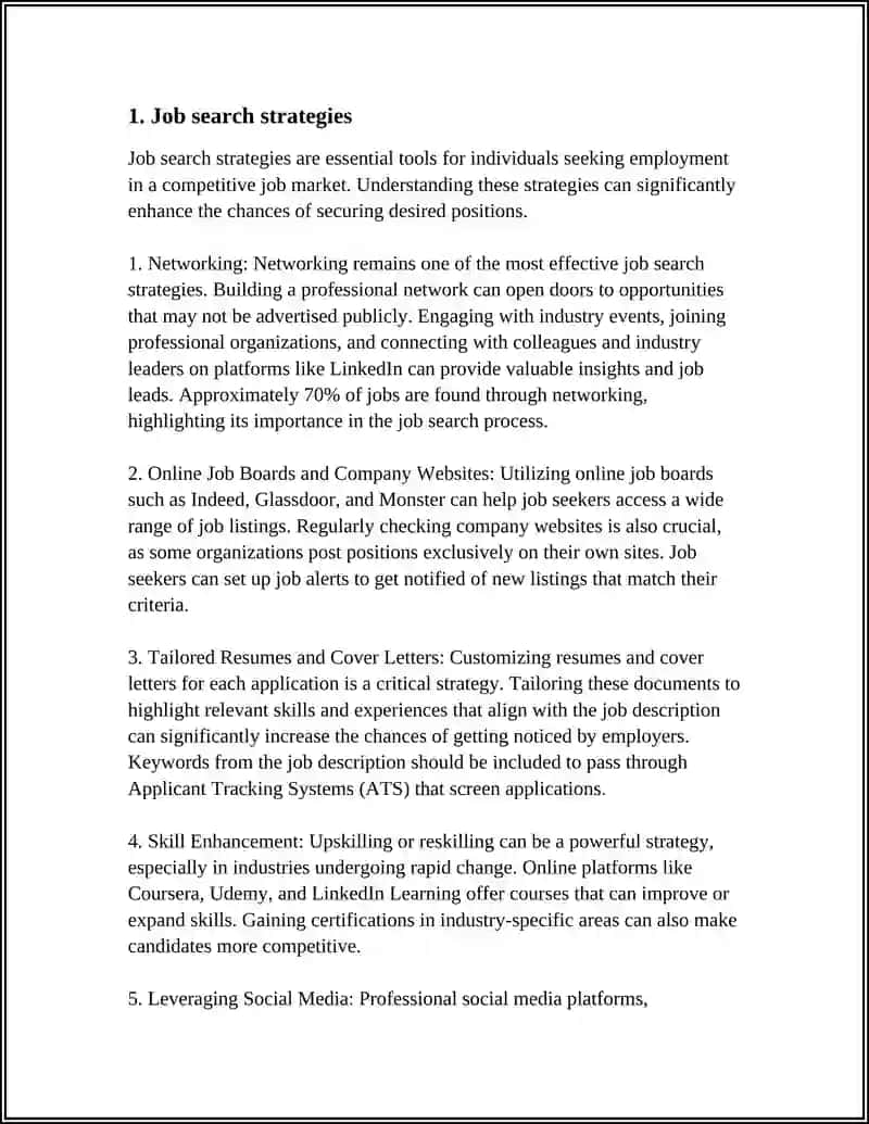 Job Search Strategies 3