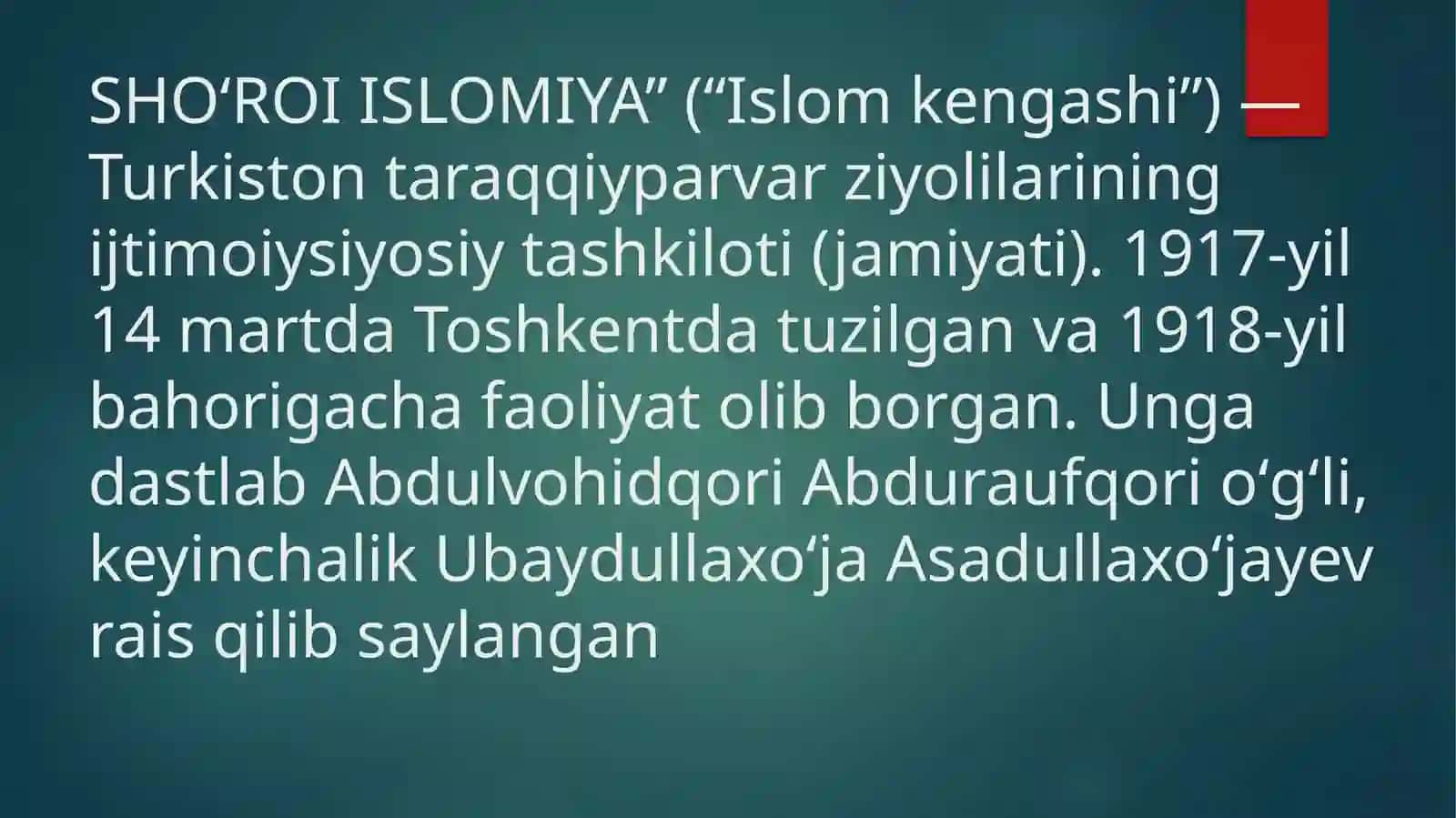 Sho’roi Islomiya tashkiloting tuzilishi va ularning faoliyati 3