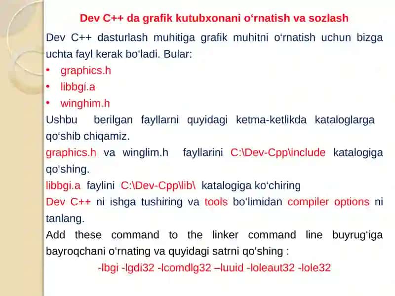 Grafika va multimedia dasturlash tizimlariniqo‘llash 3