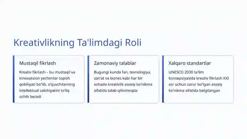 Kreativlikni Shakllantirish Ta'limi 3