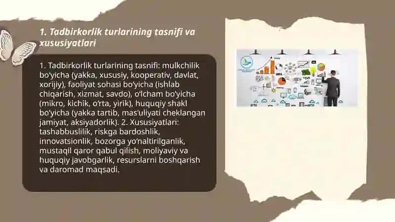 Tadbirkorlik faoliyatining turlari va shakllari 3